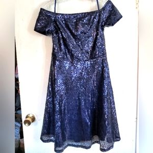 Grace Karin Deep Blue Sequin Dress sz. Medium‎